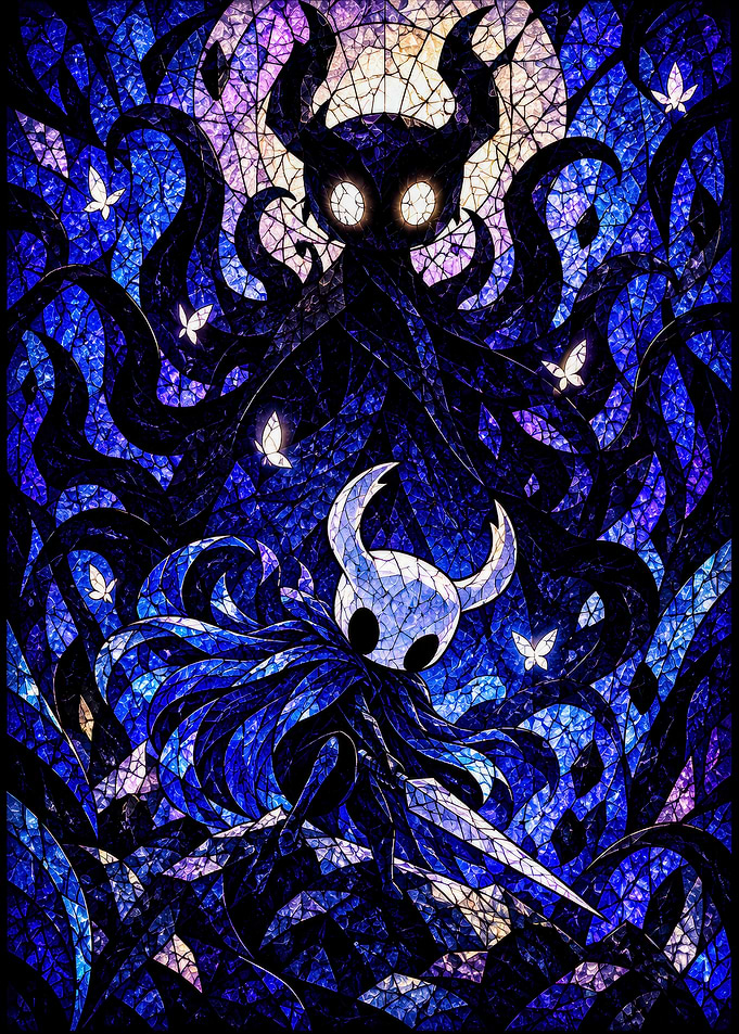Hollow Knight Stained Glass Art