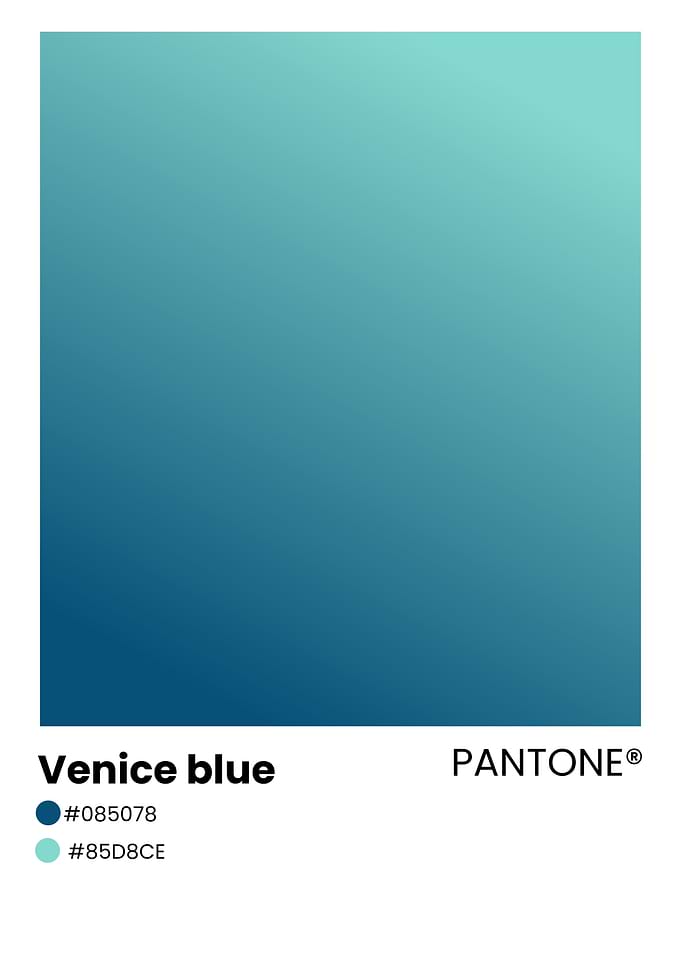 Pantone Venice Blue Color Swatch