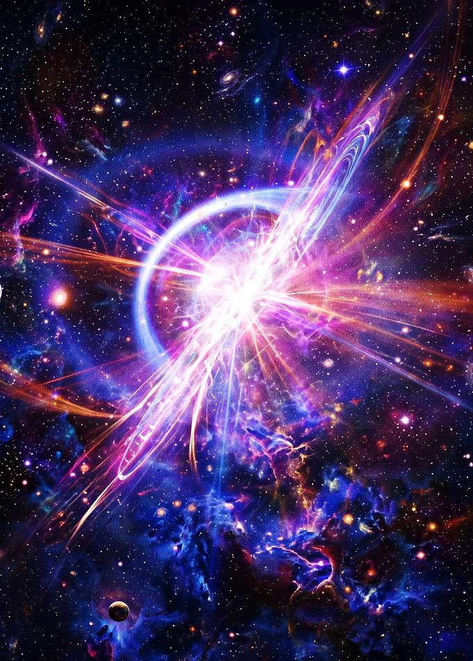 Cosmic Supernova Explosion in Deep Space