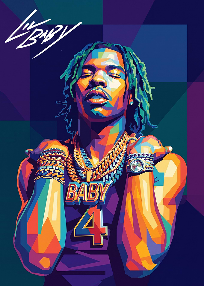 Lil Baby Pop Art Portrait