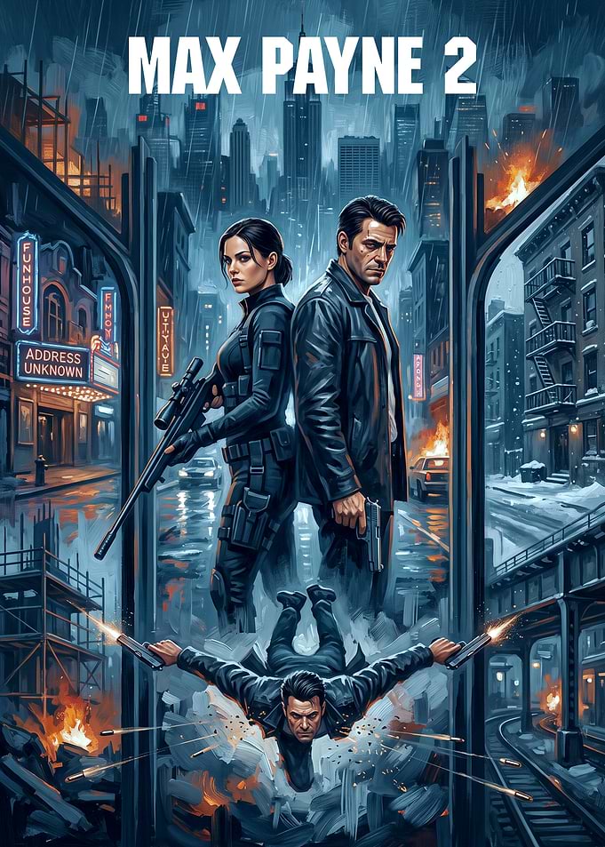 Max Payne 2 Video Game Poster