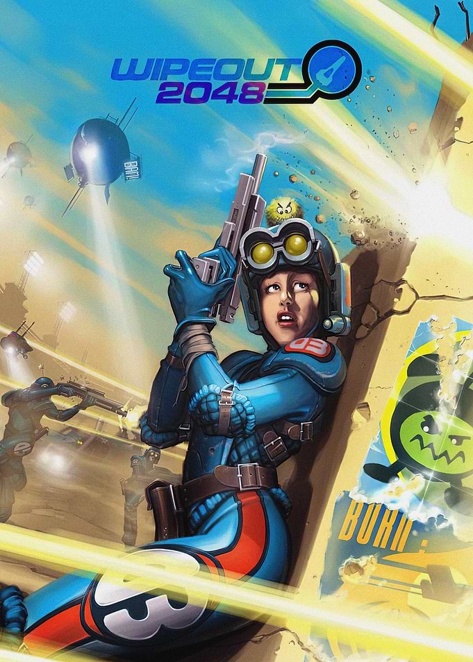 Wipeout 2048 Futuristic Combat Poster