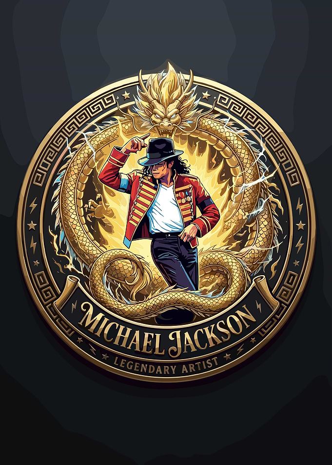 Michael Jackson Dragon Emblem Art