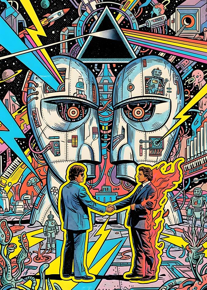 Pink Floyd Surreal Mashup Art