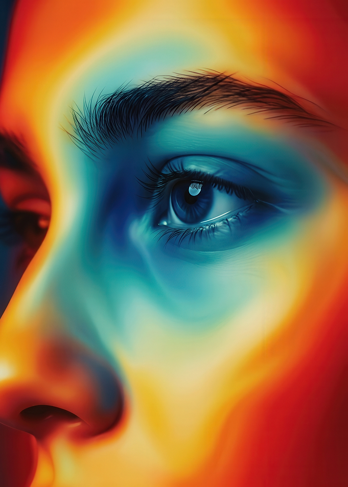 Vibrant Abstract Human Eye Portrait