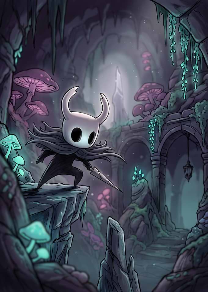 The Knight Hollow Knight Game in Fungal Wastes