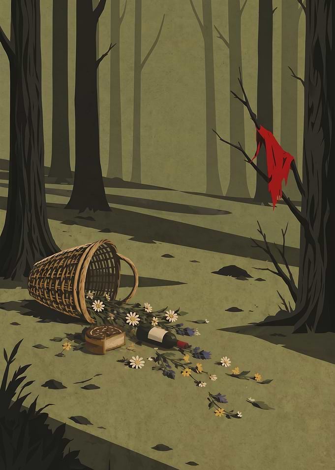 Little Red Riding Hood Forest Scene