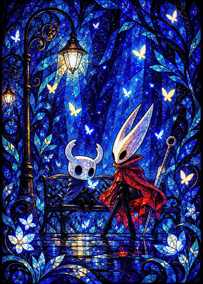 Hollow Knight Stained Glass Art