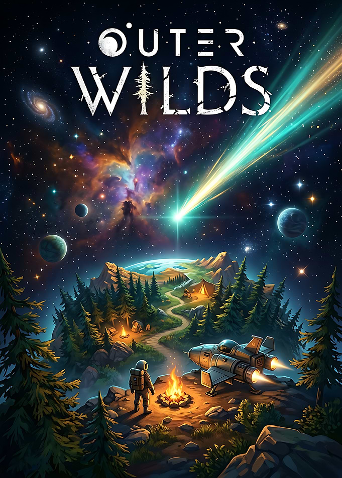Outer Wilds Space Exploration Poster