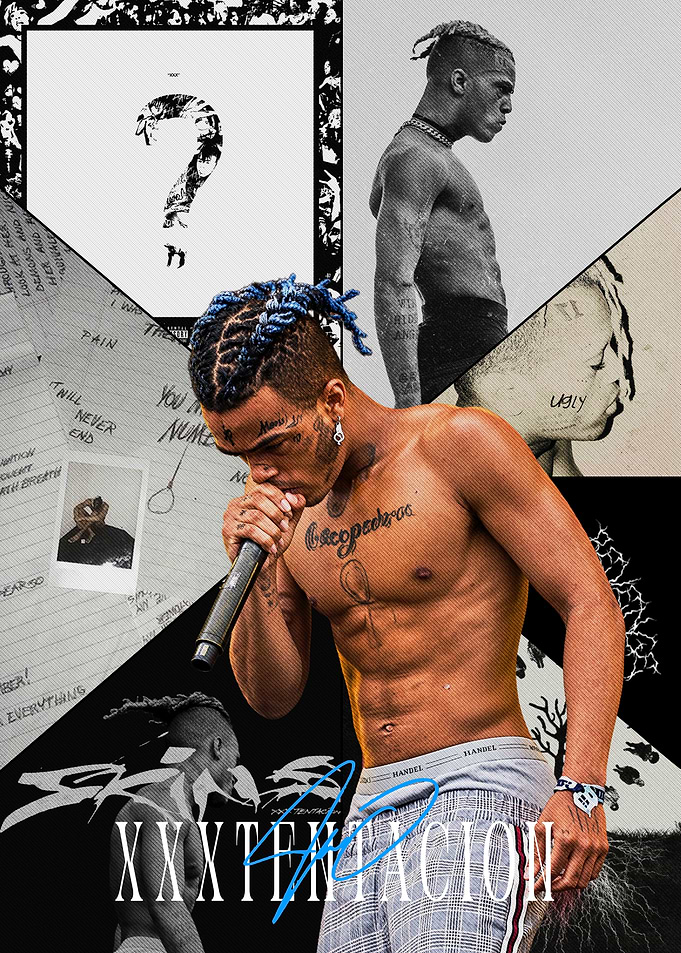 XXXTentacion Tribute Collage Poster