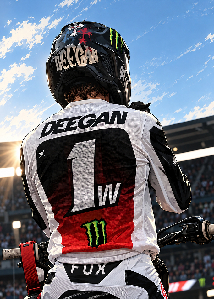 Haiden Deegan Motocross Rider Back View