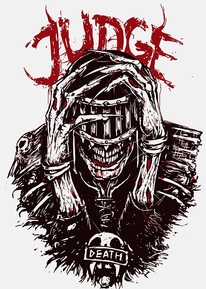 Judge Death Comic Book Illustration
