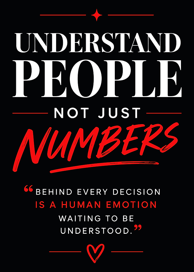 Understand People Not Just Numbers Poster