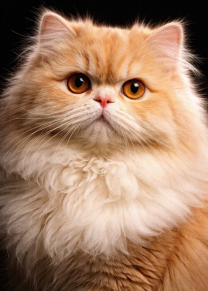 Portrait of a Fluffy Persian Cat