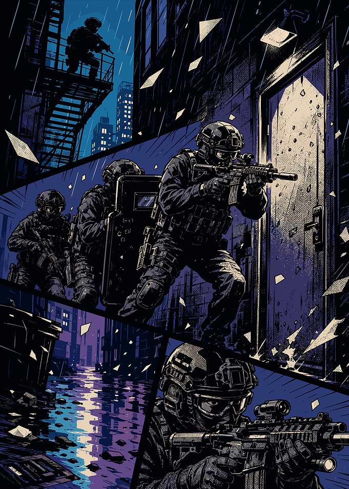 Tactical SWAT Team Urban Raid