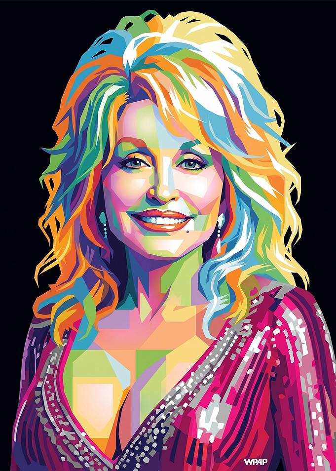 Dolly Parton WPAP Pop Art Portrait