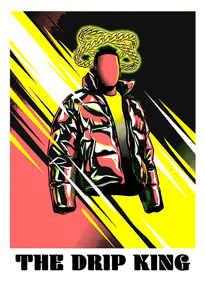 The Drip King Pop Art Poster