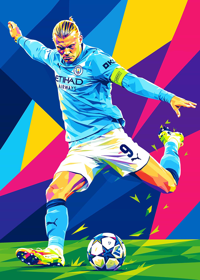 Erling Haaland Pop Art Poster
