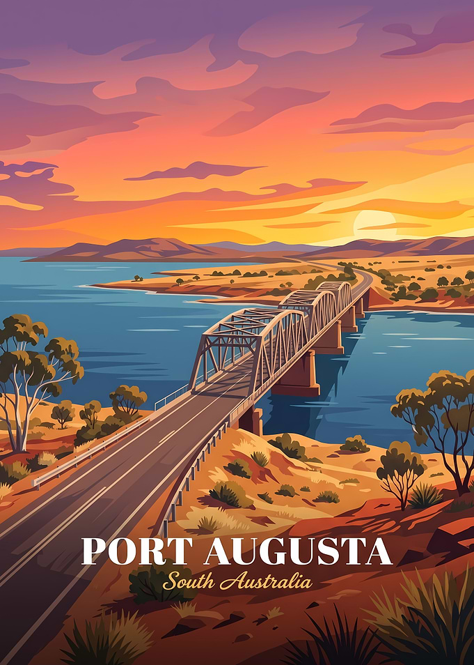 Port Augusta South Australia Travel Poster