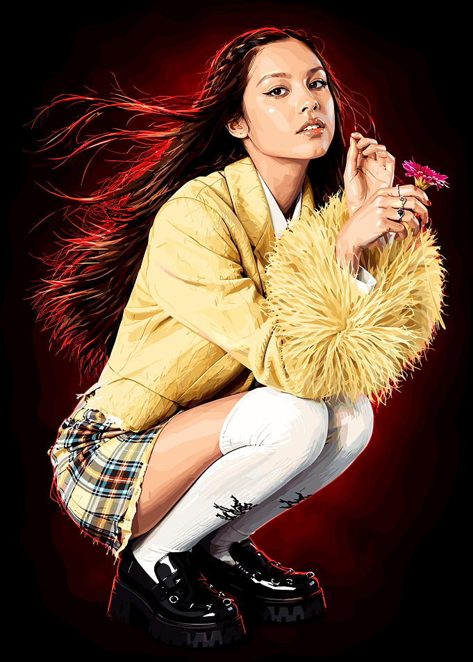 Olivia Rodrigo GTA Style Portrait