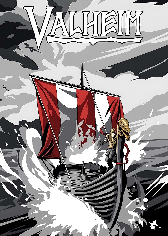 Valheim Viking Longship Poster