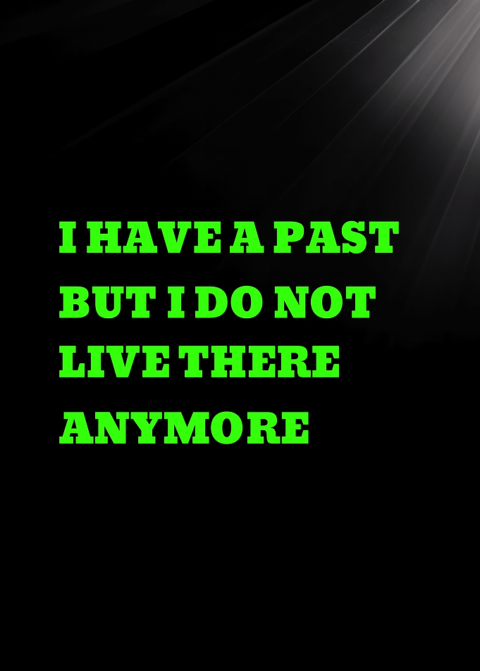I HAVE A PAST BUT I DO NOT LIVE THERE ANYMORE - Inspirational Quote Text Art