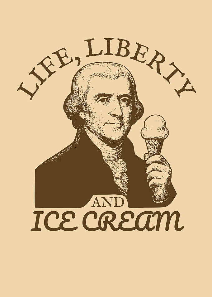 Thomas Jefferson Eating Ice Cream