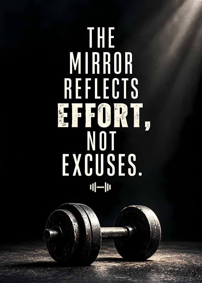 The Mirror Reflects Effort Motivational Poster
