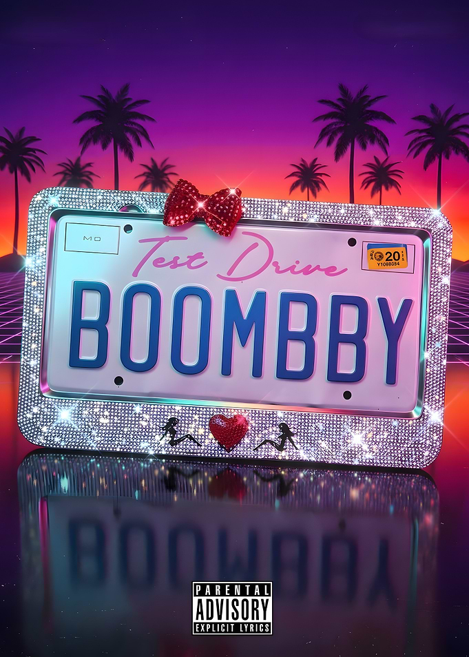 Boombby Test Drive License Plate Art