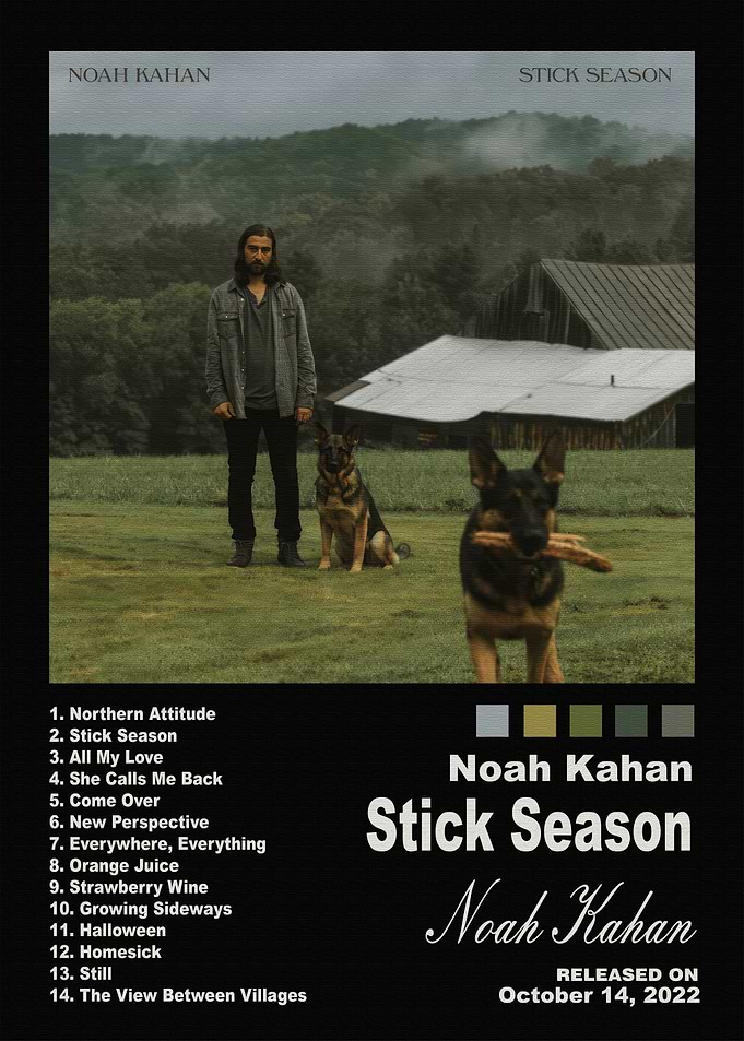 Noah Kahan Stick Season Album Poster