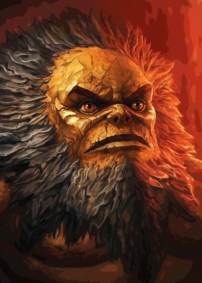 Stone Golem Fantasy Portrait