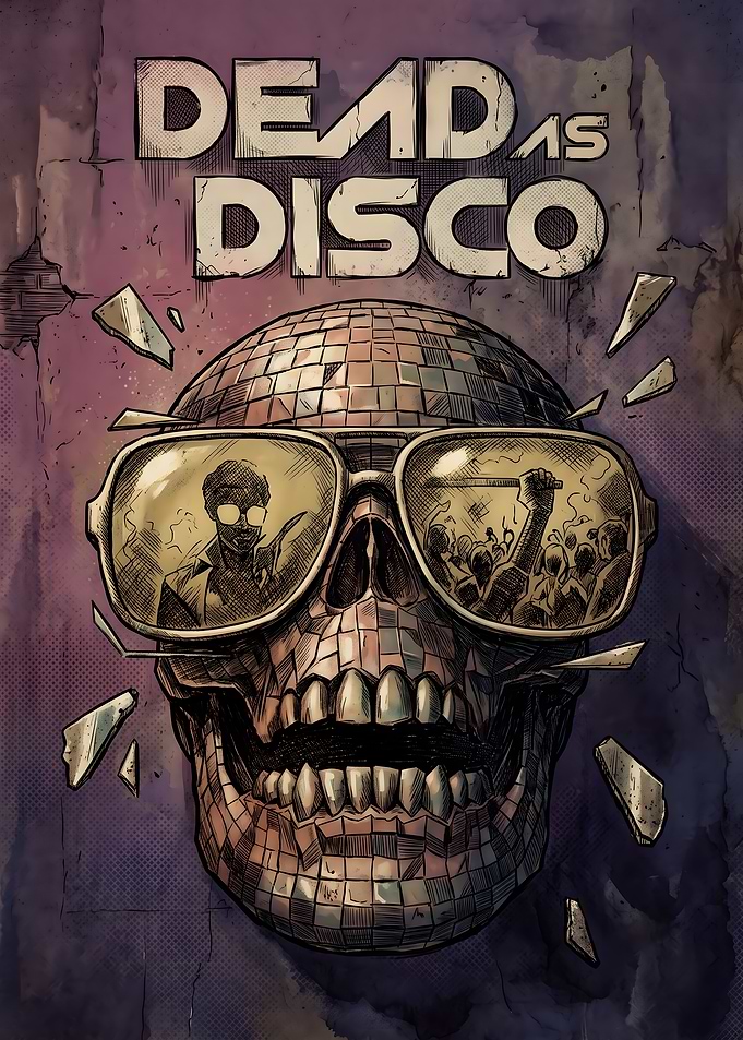 Dead as Disco Skull Poster