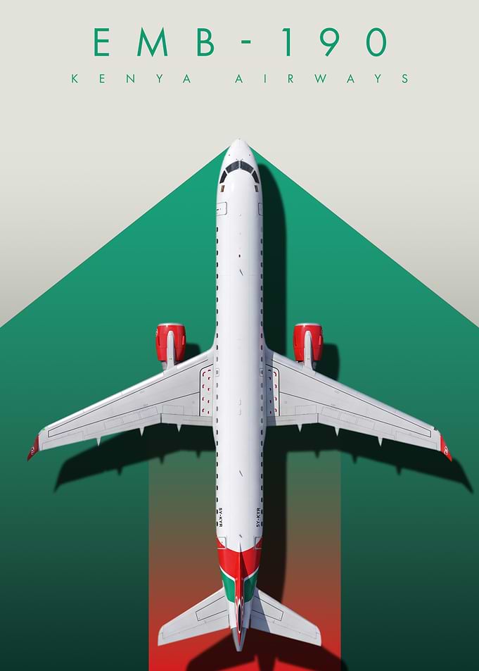 Vibrant Kenya Airways EMB-190