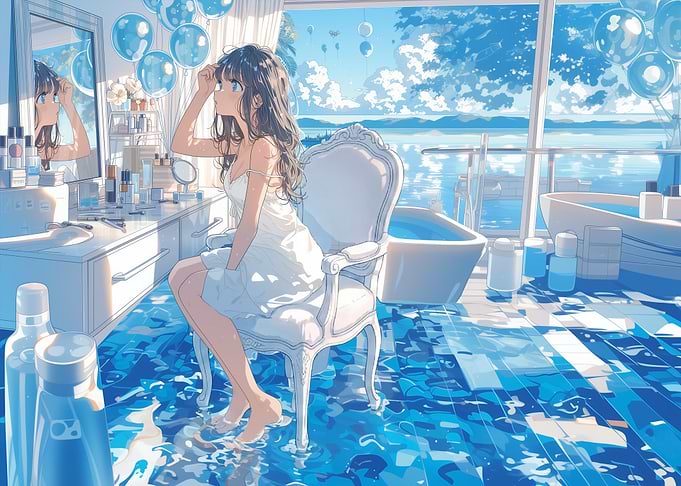 Anime Girl Ocean View - Luxury Spa Escape