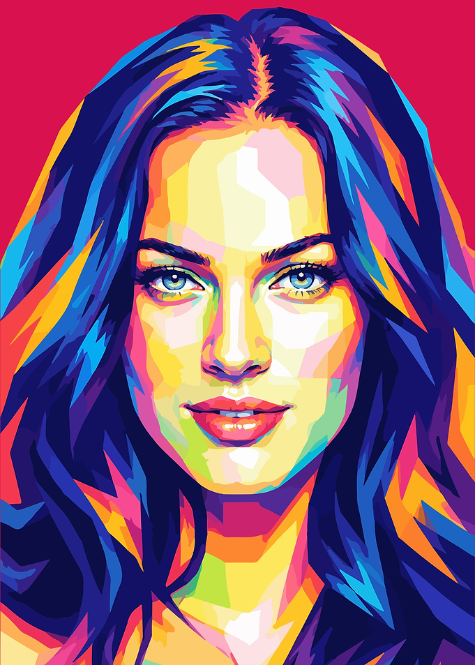 Colorful Pop Art Portrait of Megan Fox