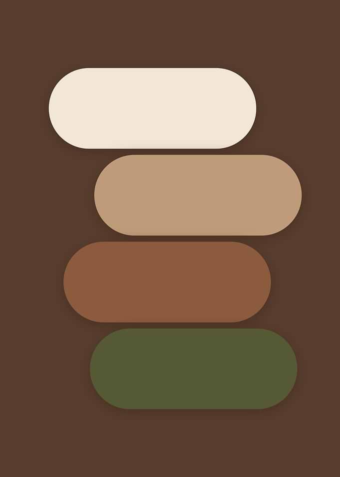 Earth Tone Rounded Rectangles Minimalist