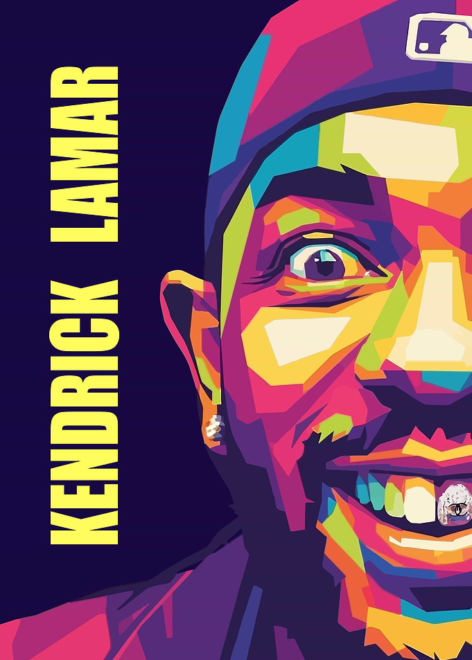 Kendrick Lamar WPAP Pop Art Portrait