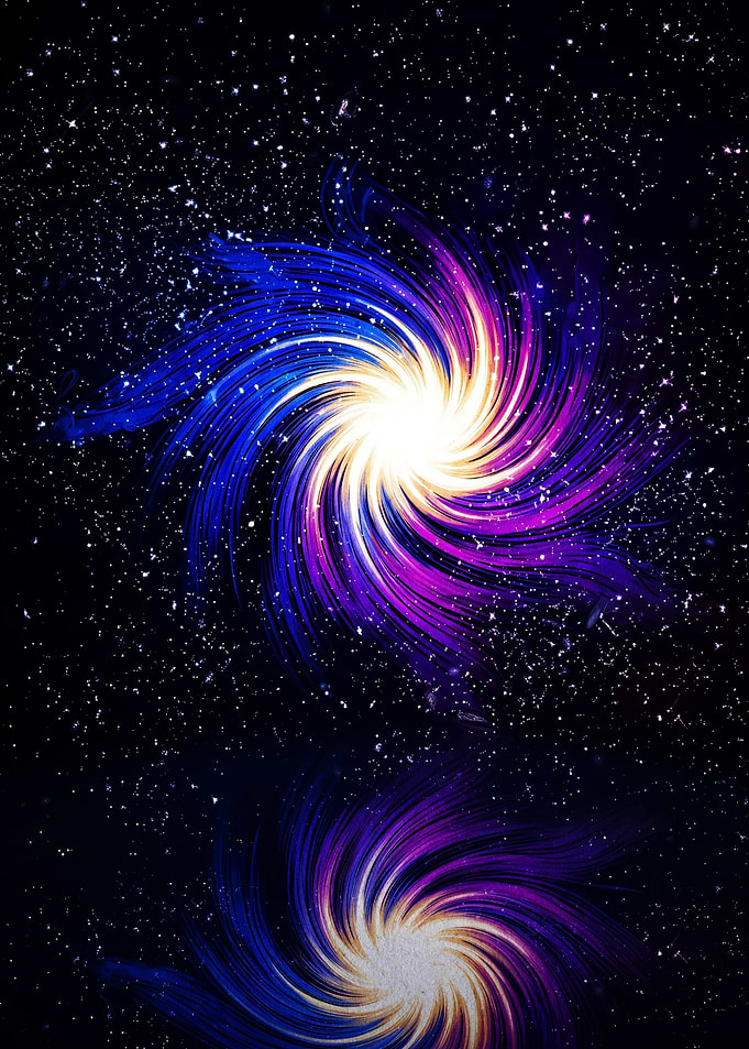Dual Spiral Galaxy Cosmic Reflection