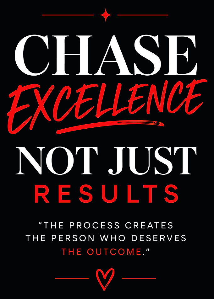 Chase Excellence Motivational Quote Poster