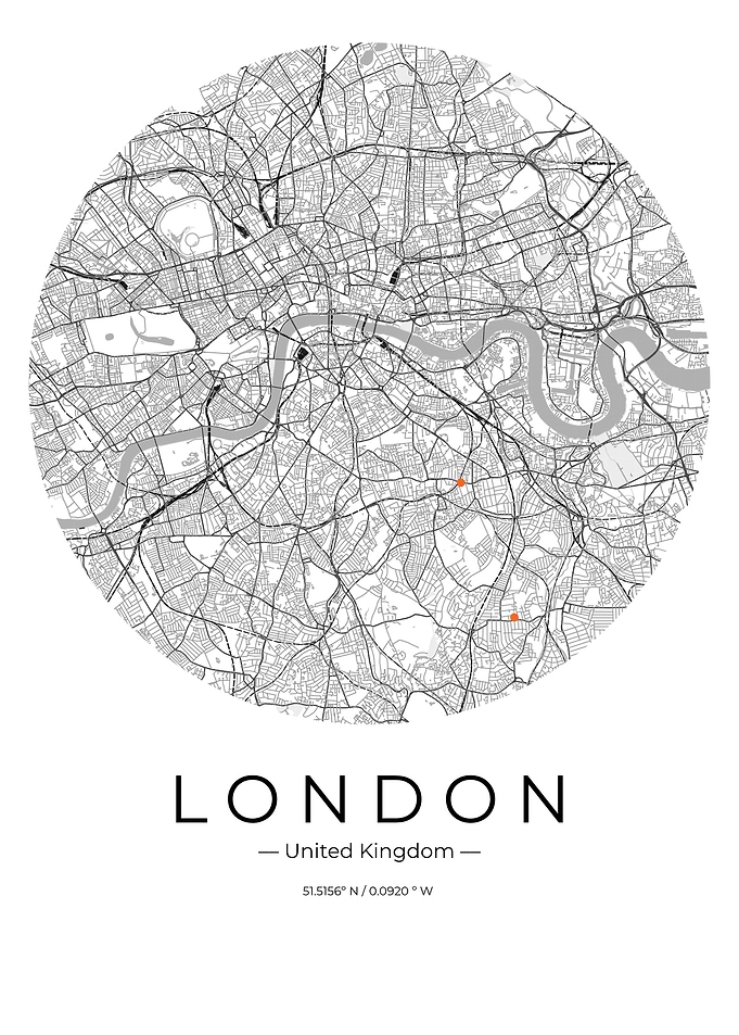 London Minimalist City Map Poster
