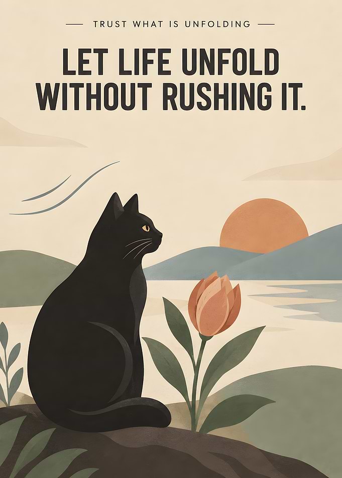 Inspirational Black Cat Nature Poster