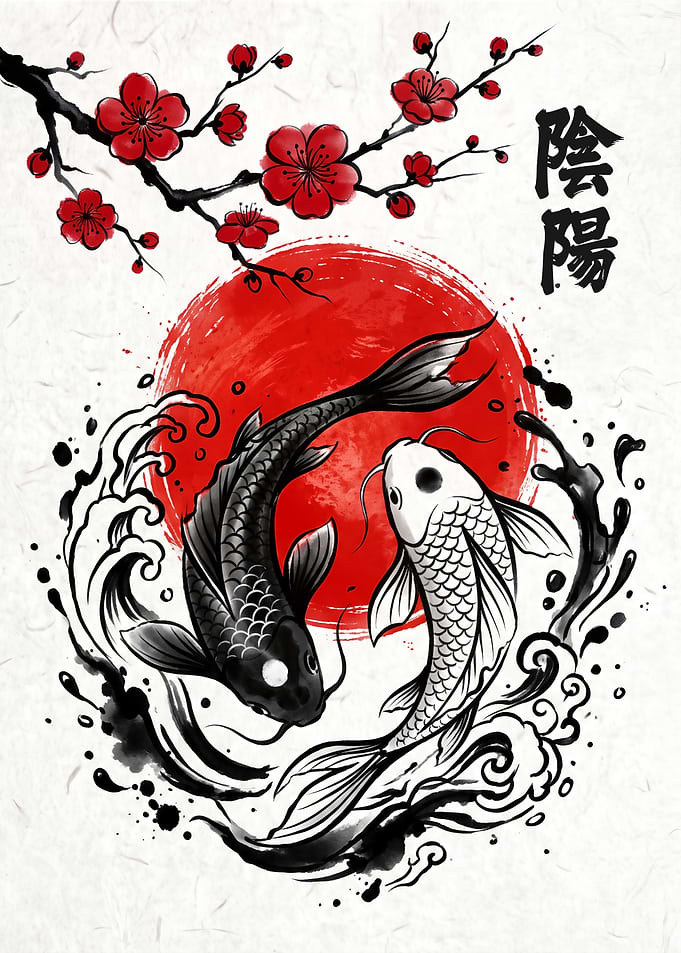 Yin Yang Koi Fish