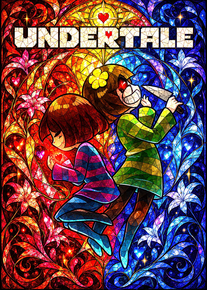 Undertale Stained Glass Art