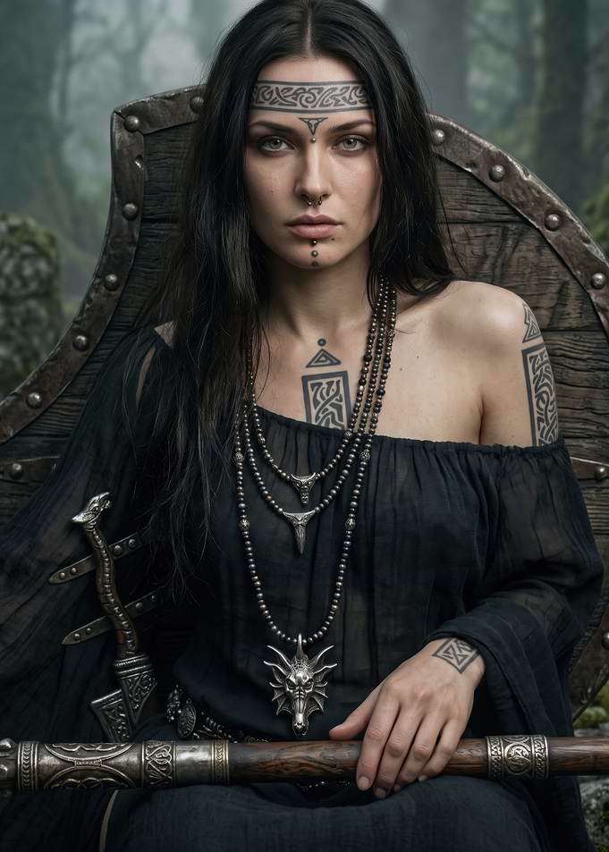Viking Shieldmaiden Warrior Portrait