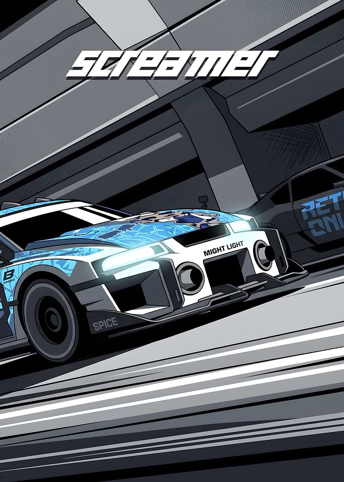 Screamer Video Game Poster
