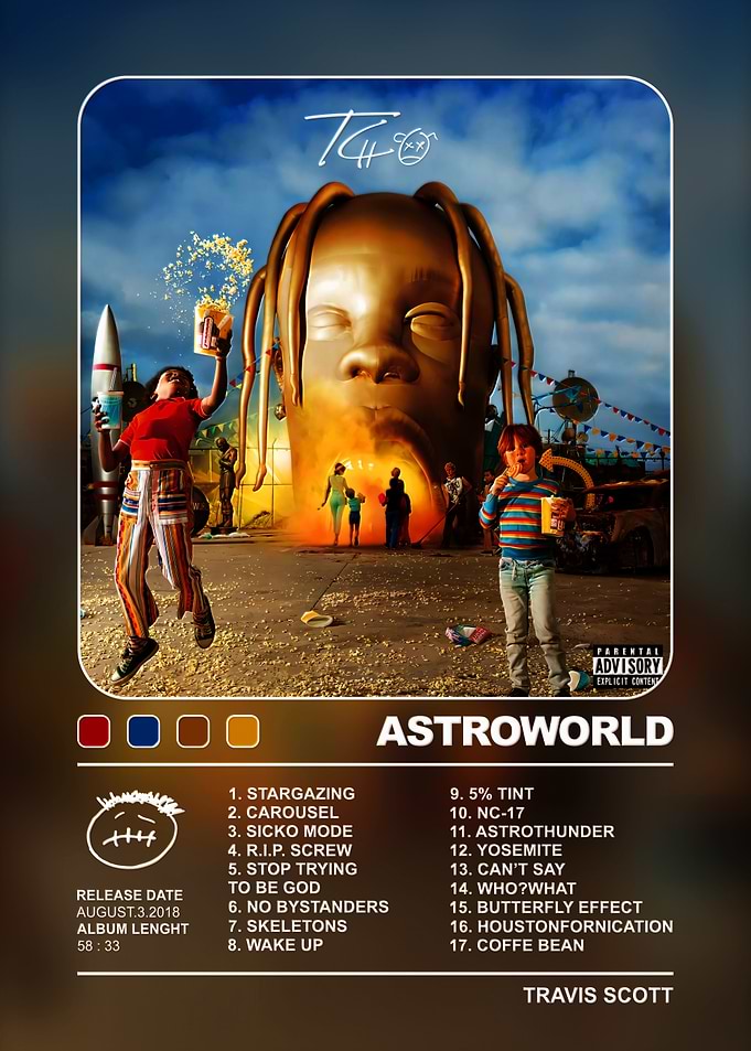 Travis Scott Astroworld Album Poster