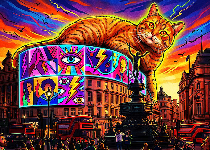 Giant Cat London Psychedelic Art