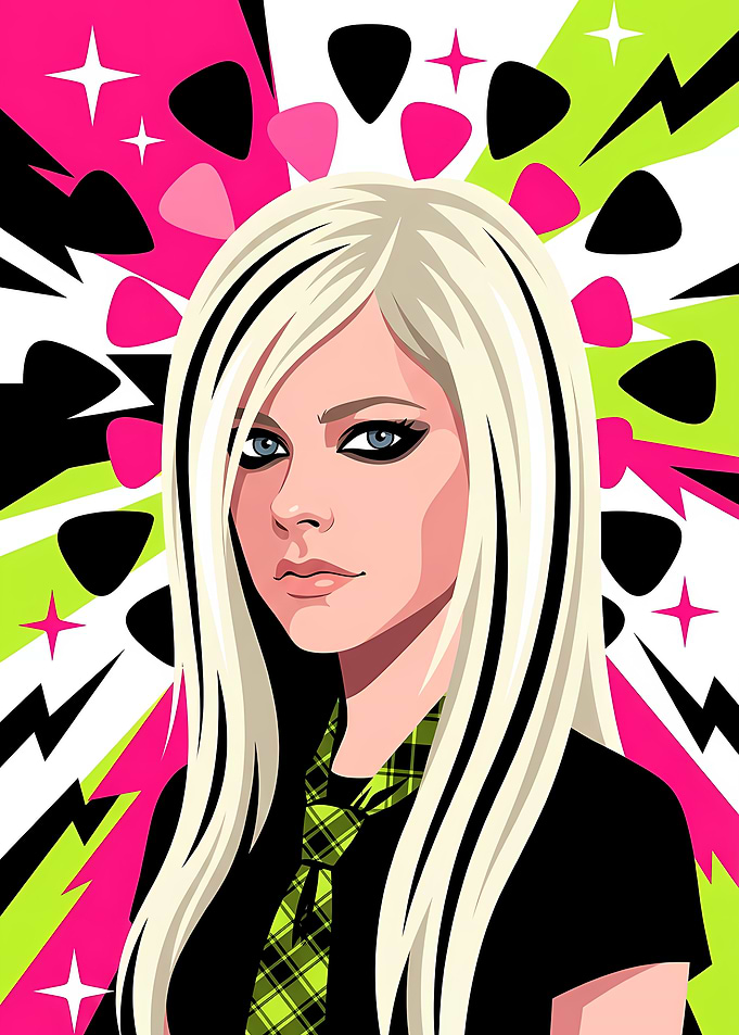 Avril Lavigne Pop Art Portrait