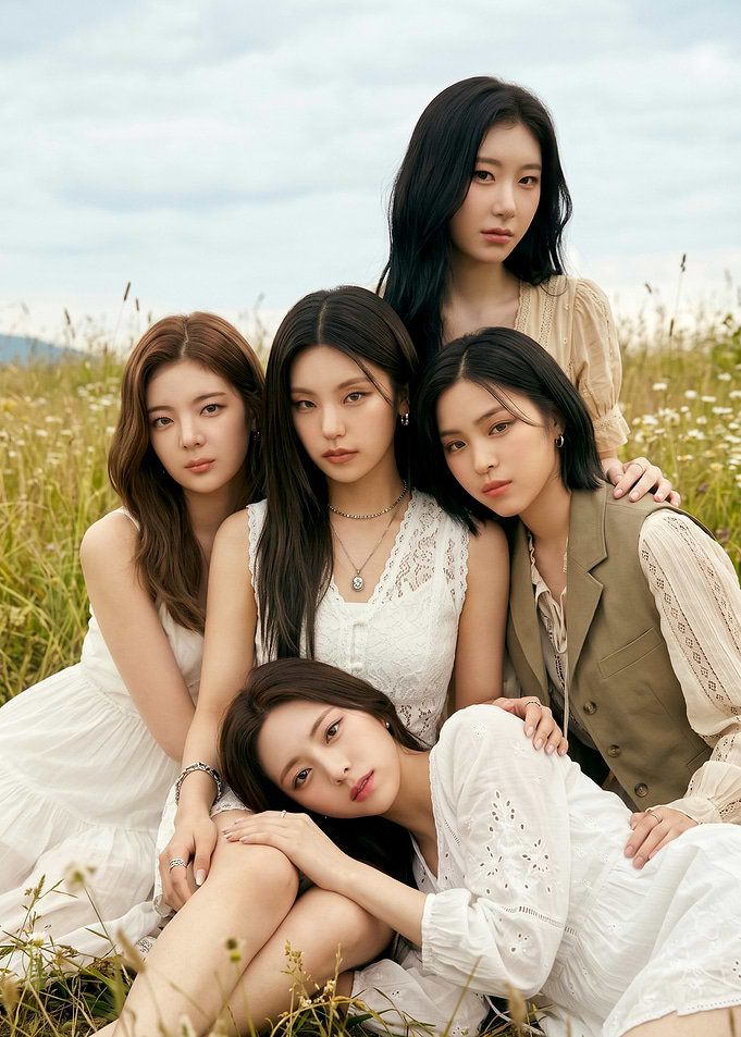ITZY K-pop Group Meadow Portrait
