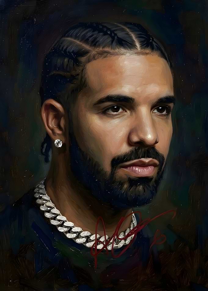 Oil Painting Portrait of Drake